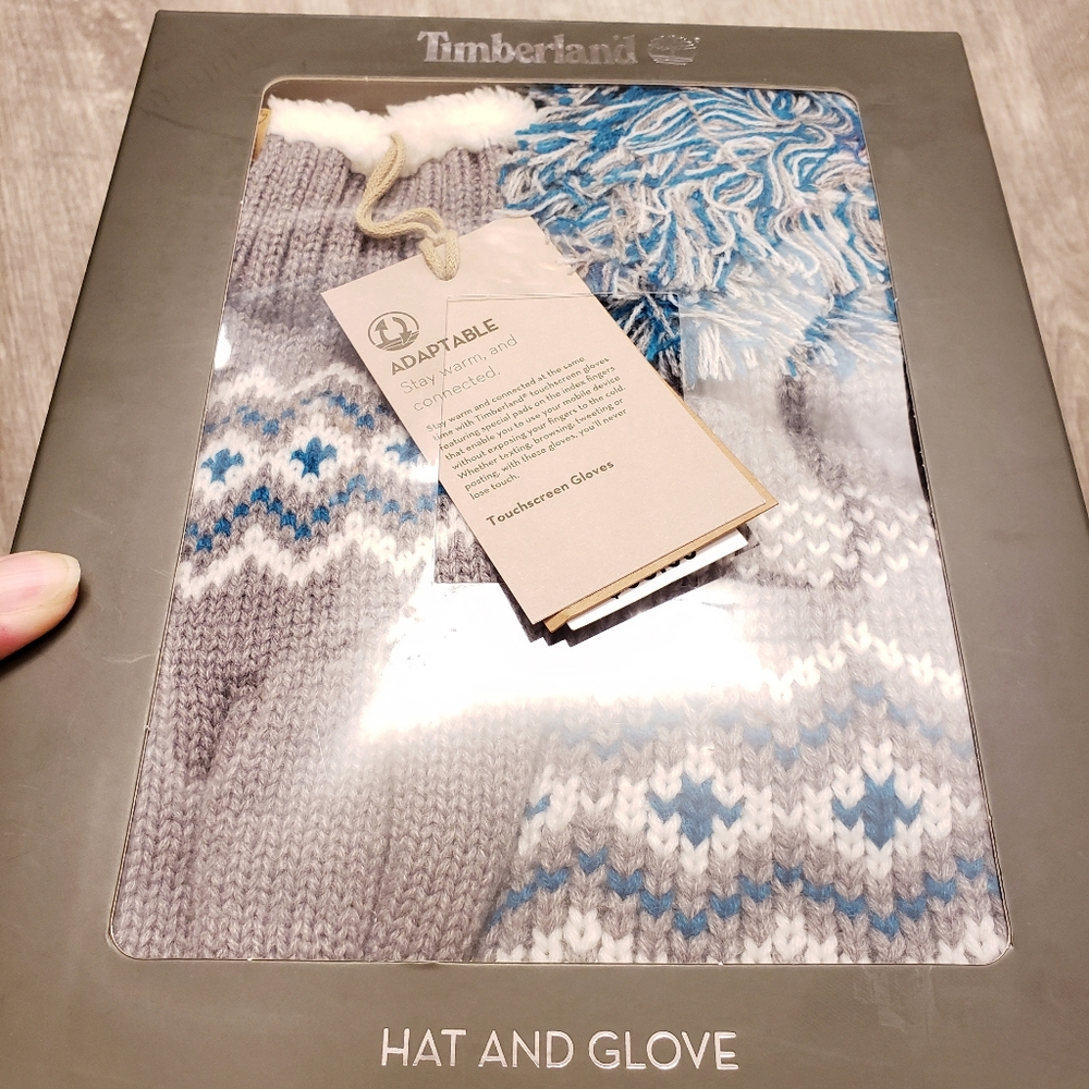 🆕️ Timberland Hat & Touchscreen Glove🧤 Box Set☃️ - Picture 6 of 13